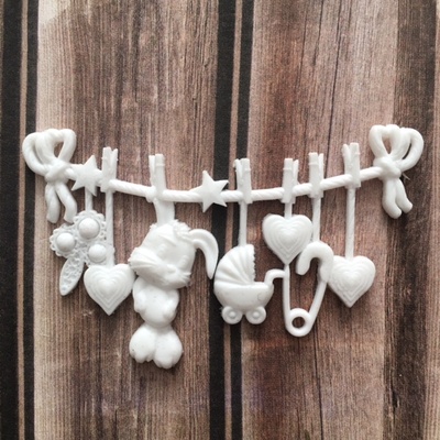 Пластиковое украшение от Е.В.A - Детская бельевая веревочка, 6x3,5см