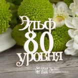 Чипборд ScrapBox - напис Ельф 80 рівня Hy-002