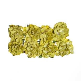 Троянди кучеряві, паперові, зелені, 25мм, 8 шт.