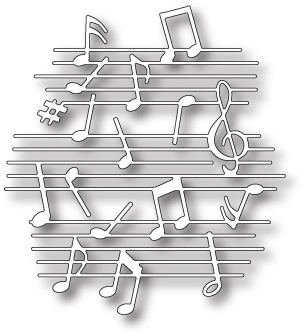 Ніж для вирубки від Memory Box - Dies - Musicality Collage