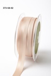 Репсово-сатинова стрічка - Подвійна смужка - шампань, ширина - 16 мм, довжина 90 см