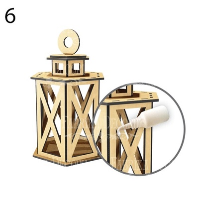 Декоративний ліхтар 6 - граний - L 082, ТМ Фабрика Декору