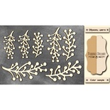 Чипборд Фабрика Декору - Гілочки максі, колір молочний, крафт