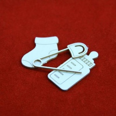 Чипборд Scrapiniec - Набор новорожденного, 19 штук