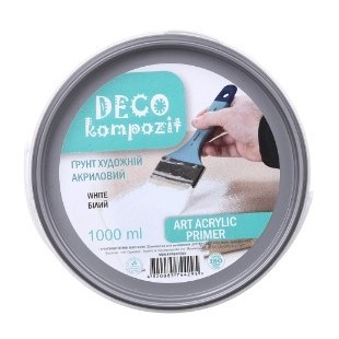 Ґрунт художній акриловий білий DECO Kompozit, 1 л