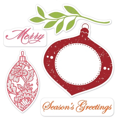 Ніж для вирубки і штампи - Sizzix - Framelits Die Set 5PK w/Stamps - 5шт.