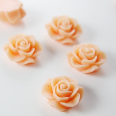 Кабашон "Квітка", колір Tangerine Pink, розмір 20 мм, 1 шт.