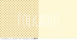 Аркуш двостороннього паперу для скрапбукінгу від Polkadot - "Лимонний" з колекції "У горошок"