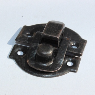 Замочек металлический, цвет черный антик, 27х29мм, 2 детали