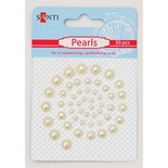 Набір перлин самоклейних, колірх шампанського, 50 шт., ТМ Santi