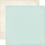 Лист скрапбумаги от Echo Park - Lt blue / Cream, 30х30 см