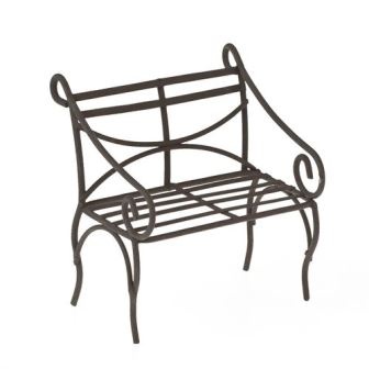 Металлическая мини лавка, коричневая, 4,5х4,5х7,3см