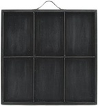 Заготовка для декорування 7 Gypsies - Photo Tray, 30x30 см, 6 секцій, колір чорний