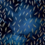 Аркуш одностороннього паперу з фольгуванням Golden Feather Night garden,ТМ Фабрика Декору
