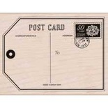 Резиновый штамп Hero Arts - Big Post Card, на деревянном блоке