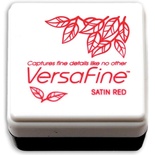 Пігментне чорнило швидкосохнуче Tsukineko - VersaFine 1in Cube Pads Satin Red