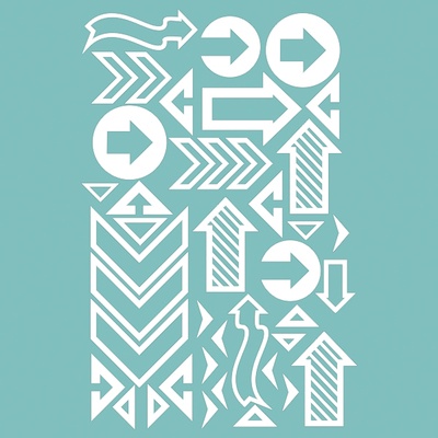 Чипборд від Вензелик - Набір стрілочок 02, розмір: 97*148 мм