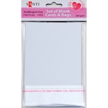 Набір білих текстурованих заготовок для листівок, 10 см*15см, 250г/2, 5шт., ТМ Santi