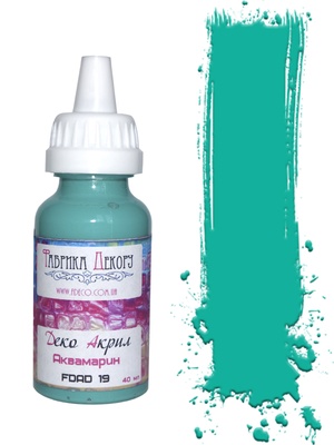 Акрилова фарба Деко акрил - Фабрика Декору - Аквамарин, 40 мл
