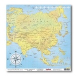 Лист бумаги для скрапбукинга  от ScrapBerry's - Вокруг Света - Вокруг света