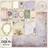 Лист скрапбумаги Blue Fern Studios - Deja Vu - Petites Cartes, двусторонняя, 30х30 см