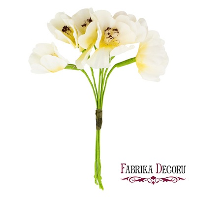 Букет дзвіночків карпатських, колір айворі, 6 шт., ТМ Фабрика Декору