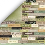 Лист двусторонней бумаги от Scrapmir - Надписи (ENG) - Cozy Forest, 30х30см