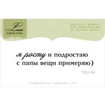 Акриловий штамп Lesia Zgharda TRU164 Я росту и подрастаю, розмір 6,1х1,1 см.