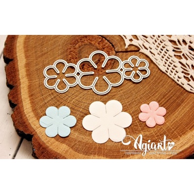 Нож для вырубки от AgiArt - "Набор цветов №3"