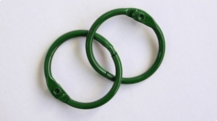 Кольца для альбомов, 2 шт., цвет: зеленый 35 мм SCB 2504735