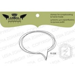 Акриловый штамп Lesia Zgharda R038 Рамка-дудлинг овальная, 4,9*3,9 см.