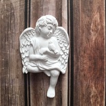 Гипсовое украшение - Ангел с птичкой от Е.В.A, 4.2х6.7см