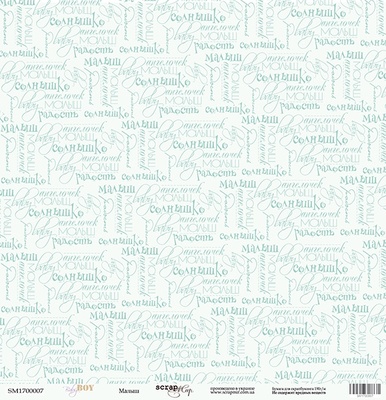Аркуш односторонній Scrapmir - Малий - Baby Boy, 30x30 см