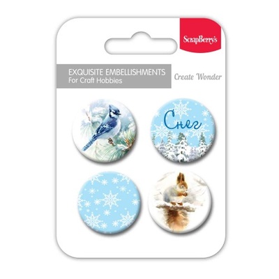 Набор металлических фишек от Scrapberry's - Вкус зимы № 2 - Снег