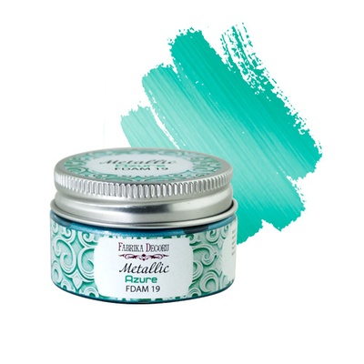 Фарба металік Фабрика Декору - Лазуровий, 30 мл