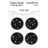 Набір скрап-фішок 4шт. Mystical space EN 399, ТМ Фабрика Декору