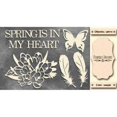 Набор чипбордов TM Fabrika Decoru Botany spring, FDCH-306, цвет молочный