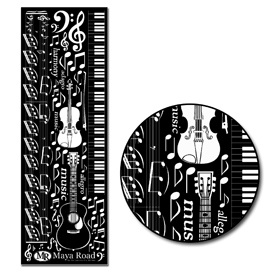 Натирки від Maya Road Rubons - Music Rubons - White, розмір: 9,3x27,6 см.