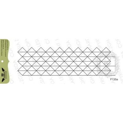 Акриловый штамп Lesia Zgharda F135a Ромбо-треугольники, размер 10,5х3 см