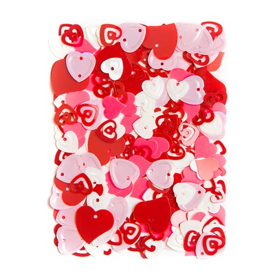 Пайетки Hearts сердечки, 15 г, TM dpCraft (Dalprint)