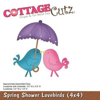 Ножі для вирубки CottageCutz Spring Shower Lovebirds (4x4)
