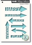 Маска-трафарет від Memory Box HAPPY ARROWS Designer Stencil 88509