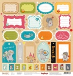 Бумага двусторонняя от Scrapberry's - Басик Карточки 3, 30,5х30,5см, 180 г/м