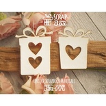 Чипборд ScrapBox - Подарунки з сердечками