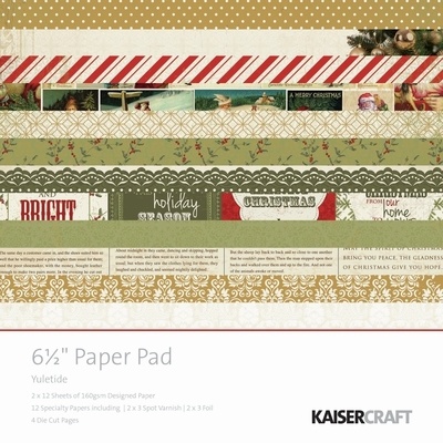 Набір скрап-паперу Kaisercraft - YULETIDE PAPER PAD,24 л.