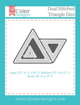 Ножи для вырубки от Lil' Inker Designs - Dual Stitched Triangle Dies