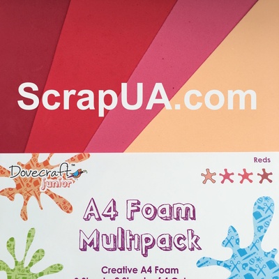 Використана гума декоративна від Dovecraft - Red Multiple Pack, A4, 4