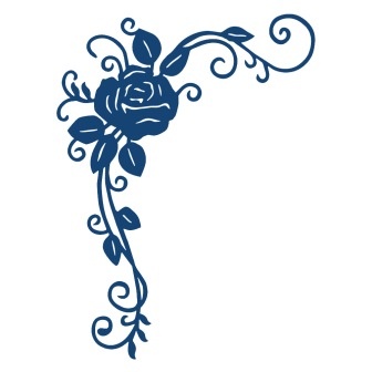 Ніж для вирубки від TatteRed Lace - Ornamental Rose — Завиток з трояндою