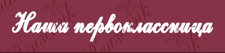 Чипборд від Вензелик - Напис "Наша першокласниця", розмір: 28x183 мм