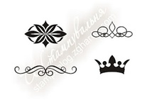 Набор мини-штампов N004 Виньетки, 4 штуки